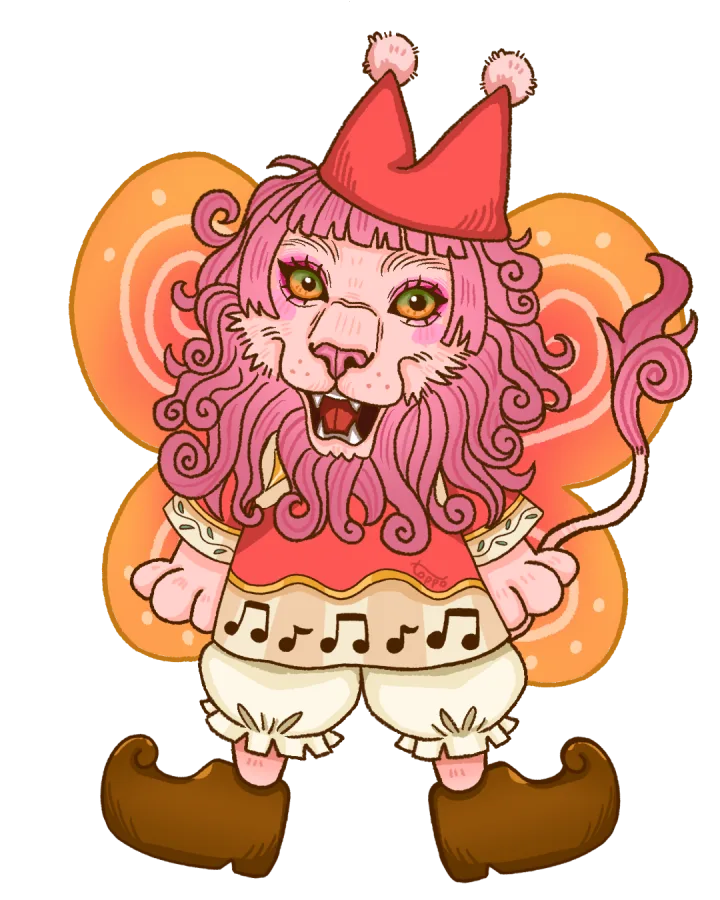 ライオンの妖精に変身したleonさんのイラスト
